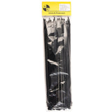 K4 Self Locking Tie Wrap, 11" Black Nylon Zip Tie. Qty 100 Per Pack - Moore Parts