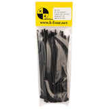 K4 Self Locking Tie Wrap, 6" Black Nylon Zip Tie. Qty 50 Per Pack - Moore Parts