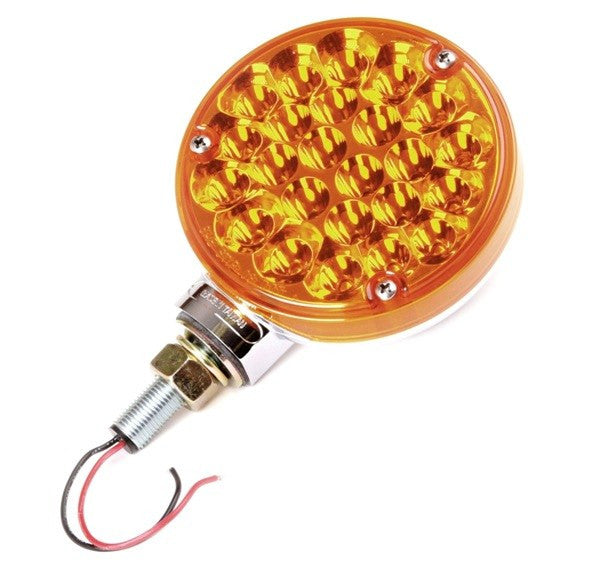 LED 4" Off-Road Light With Amber Lens/Lights And Chrome Housing