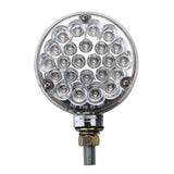 LED 4" Off-Road Light With Clear Lens Amber Lights And Chrome Housing