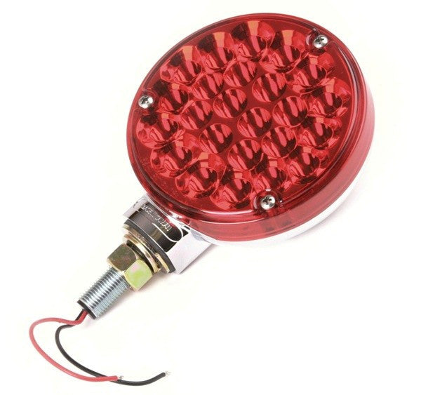 LED 4" Off-Road Light With Red Lens/Lights And Chrome Housing