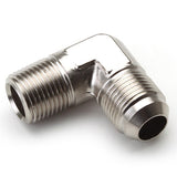 An Hose Adapter Fitting - Male 1/2" NPT To Male #10 / 90 Degree-Steel