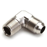 An Hose Adapter Fitting - Male 1/2" NPT To Male #8 / 90 Degree-Steel