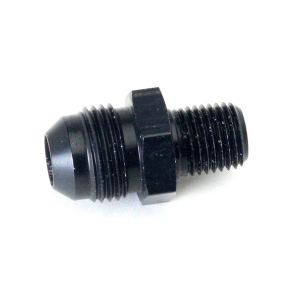 An Hose Adapter Fitting - Male 1/4" NPT To Male #8 / Straight-Black