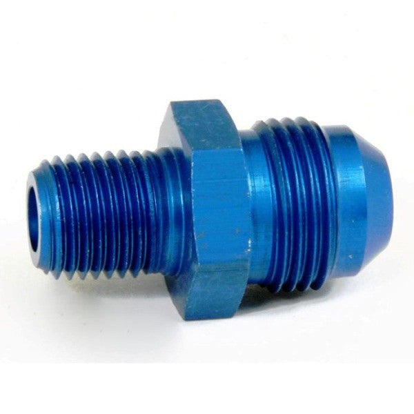 An Hose Adapter Fitting - Male 3/8" NPT To Male #10 / Straight-Blue