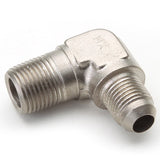 An Hose Adapter Fitting - Male 3/8" NPT To Male #6 / 90 Degree-Steel