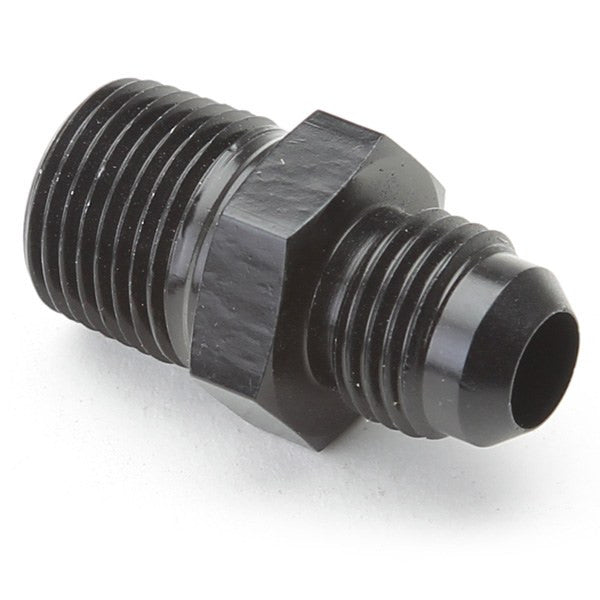An Hose Adapter Fitting - Male 3/8" NPT To Male #6 / Straight-Black