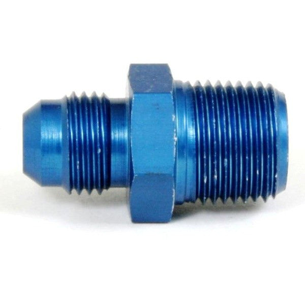 An Hose Adapter Fitting - Male 3/8" NPT To Male #6 / Straight-Blue