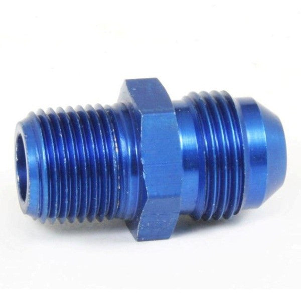 An Hose Adapter Fitting - Male 3/8" NPT To Male #8 / Straight-Blue