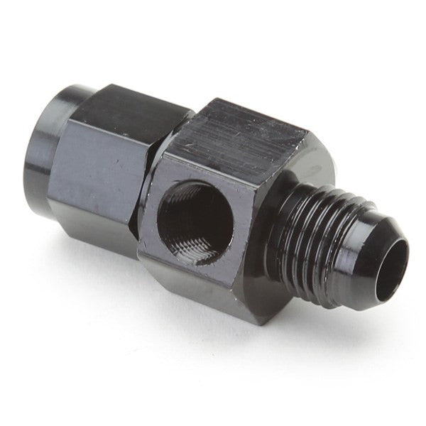 An Adapter For Pressure Gauge - Female #6 To Male #6 Black