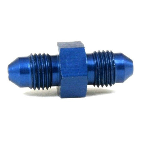 An Union Hose Adapter Fitting - Male #4 To Male #4 - Blue
