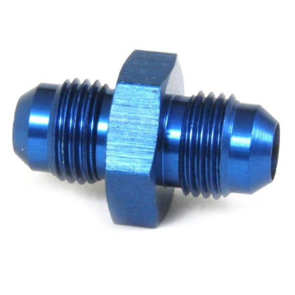 An Union Hose Adapter Fitting - Male #6 To Male #6 - Blue