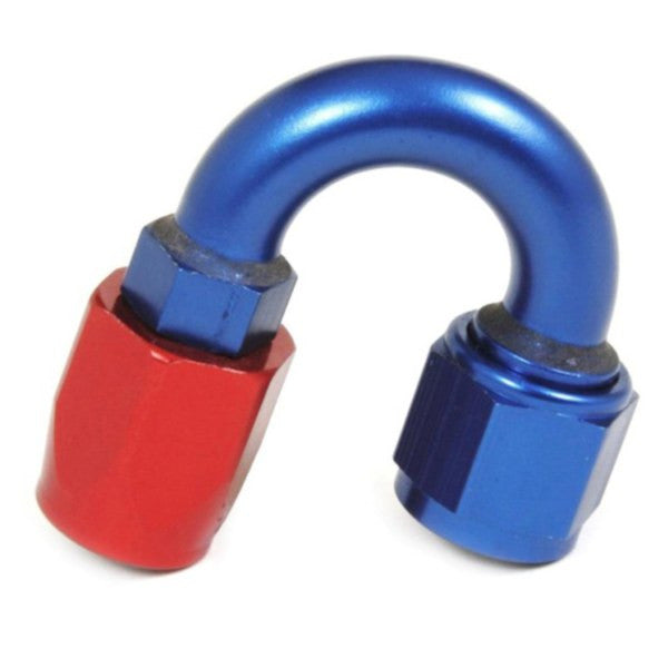 An Hose End Fitting - Female #8 / 180 Degree-Blue/Red