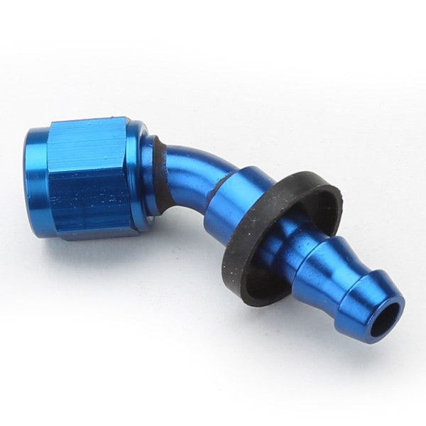 An Hose End Fitting For Push-Lock Hose #6 / 45 Degree-Blue