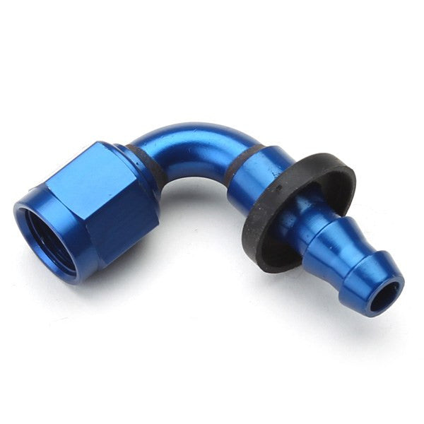 An Hose End Fitting For Push-Lock Hose #6 / 90 Degree-Blue
