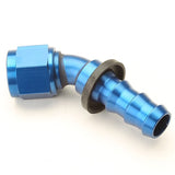 An Hose End Fitting For Push-Lock Hose #8 / 45 Degree-Blue
