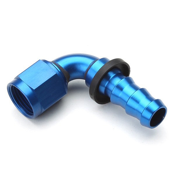 An Hose End Fitting For Push-Lock Hose #8 / 90 Degree-Blue