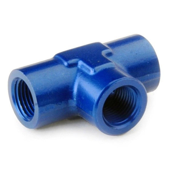 Tee Adapter Fitting Female 1/8" Npt All Sides - Blue