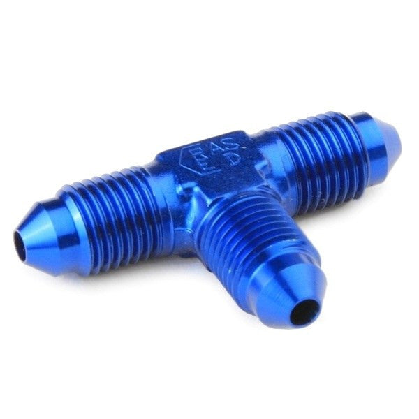 Tee Adapter Fitting Male #4 All Sides - Blue