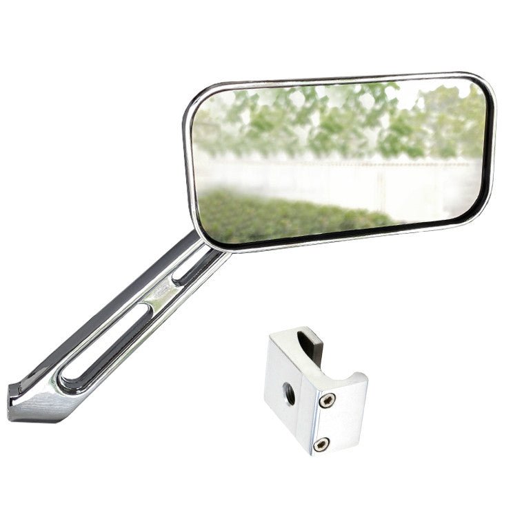 Manx Buggy Chrome Sideview Rectangular Mirror W/Aluminum Mount, Each - Moore Parts