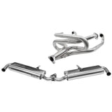 RACING USE ONLY! Stainless Steel 1 - 3/4" Merged Exhaust Header W/Dual Muffler - Moore Parts