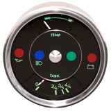 VDO 519848 "356 Series" Oil Temp / Fuel Level Gauge With Warning Lights 4" - Moore Parts