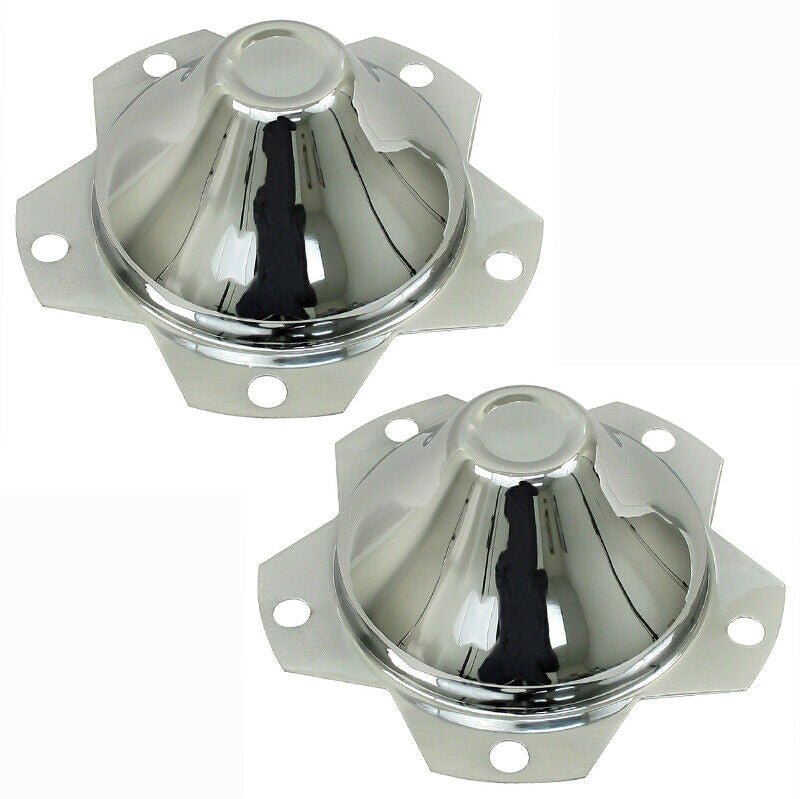 Vw 5 Lug Chrome Center Wheel Cap, Fits All Wheels With 6 - 1/2" Hole, Pair - Moore Parts