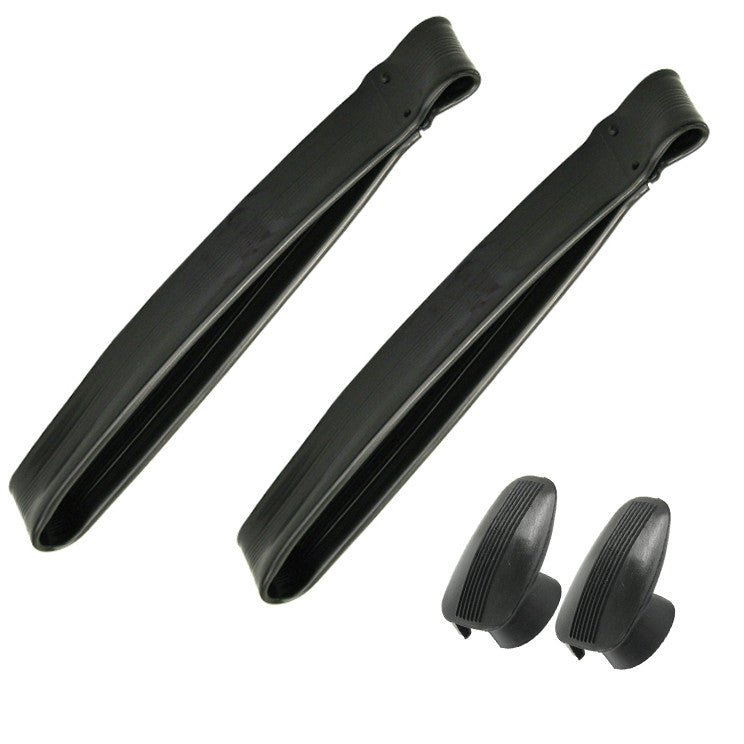 Vw Bug Black Inside Door Pillar Assist Straps & Coat Hook Caps 1961 - 67, Pair - Moore Parts