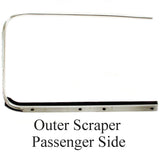 Vw Bug Door Rubber For Roll Up Window Glass, Scraper Seal Set. 1952 - 64 - Moore Parts