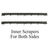 Vw Bug Door Rubber For Roll Up Window Glass, Scraper Seal Set. 1952 - 64 - Moore Parts