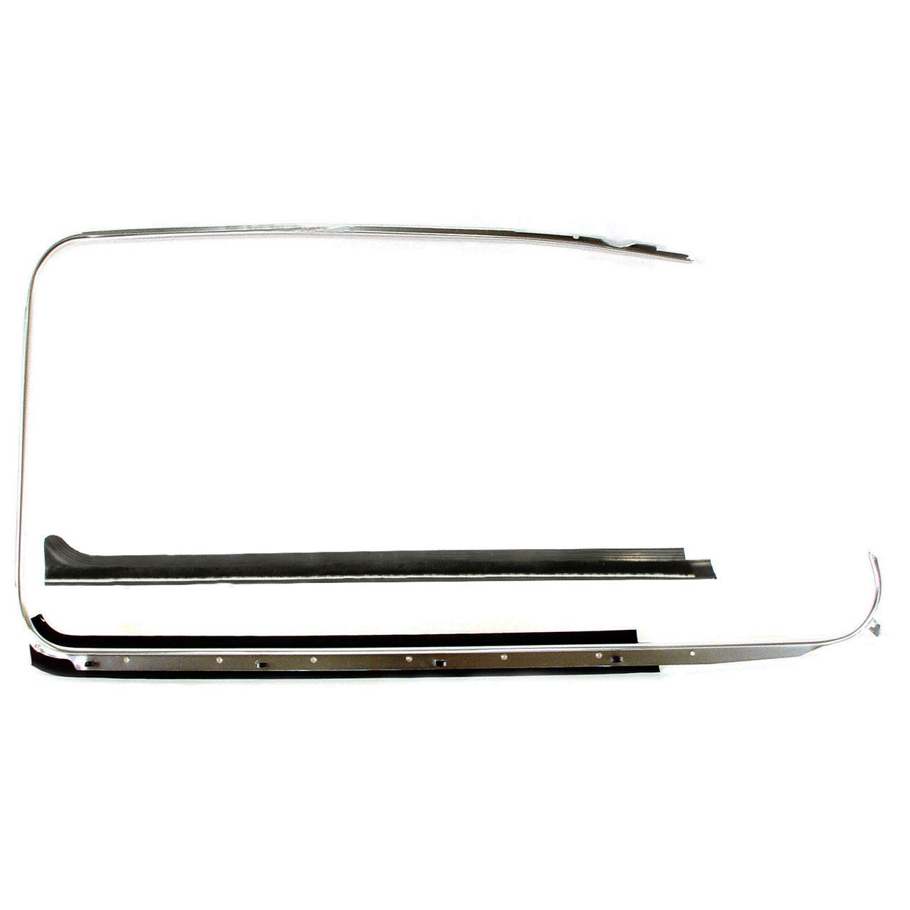 Vw Bug Door Rubber F/Roll Up Window Glass, 7 Clip Scraper Seal. 1965 - 6/1968 - Moore Parts