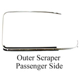 Vw Bug Door Rubber F/Roll Up Window Glass, 7 Clip Scraper Seal. 1965 - 6/1968 - Moore Parts