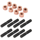 Vw Bug Exhaust Stud & Nut Kit. 8 Copper Nuts & 8 Exhaust Studs. Sold As Kit - Moore Parts