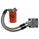 Vw Bug Full Flow Oil Filter System, Black AN Fittings - SS Hose - Dished Cam - Moore Parts