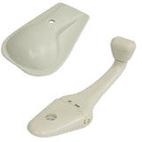 Vw Bug Inside Crank Handle W/Guard Plate F/Sunroof 1968 - 77, Ivory White - Moore Parts