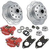 Vw Bug King Pin Front Red Wilwood Disc Brake Kit 1949 - 1966, 5 Lug Porsche/Chevy Pattern - Moore Parts