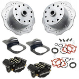 Vw Bug Rear Black Wilwood Disc Brake Kit 1958 - 1967, Scalloped Brake Rotors 5 Lug Porsche/Chevy Pattern - Moore Parts