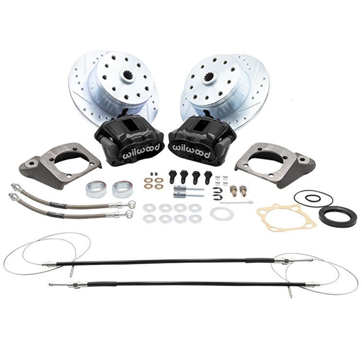 Vw Bug Rear Black Wilwood Disc Brake Kit 1973 - 79, 5 Lug Porsche/Chevy Pattern - Moore Parts
