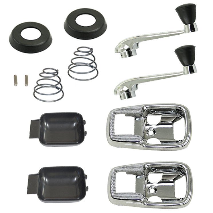 Vw Bug Window Winder / Door Handle Kit. 1967, Black Trim - Moore Parts