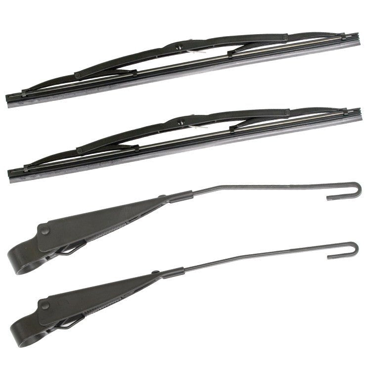 Vw Bug Wiper Arms & Blades, Left & Right Side, Vw Bug 73 - 77, SB 1971 - 72 - Moore Parts