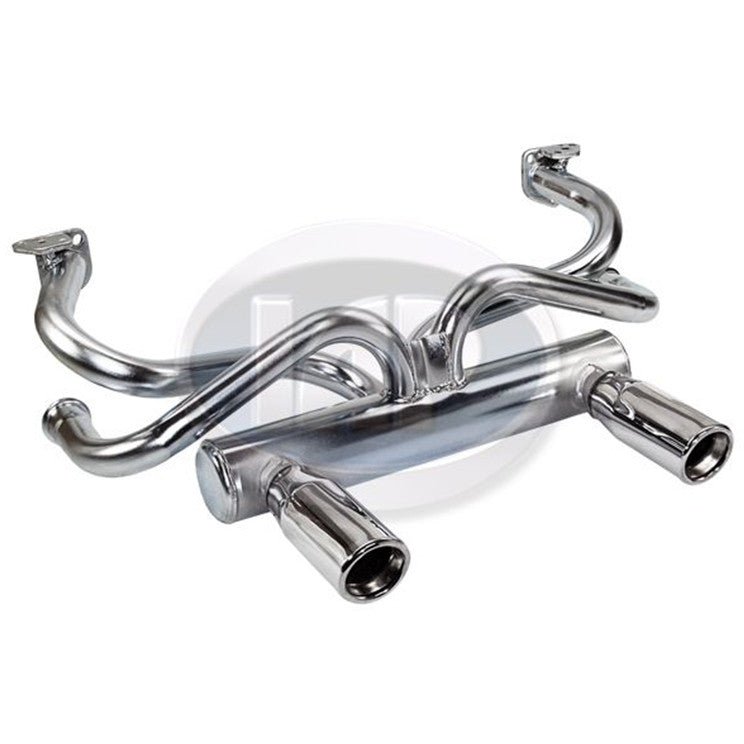 Vw Galvanized 2 Tip Deluxe Exhaust System, Air - cooled Volkswagen Beetle & Ghia - Moore Parts